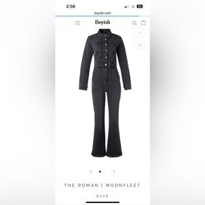 BOYISH black denim jumpsuit BNWOT